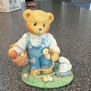 Cherished Teddies Figurine in Blue and Tan